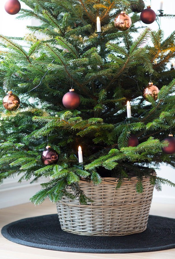 Weihnachtsbaum in einem Korb