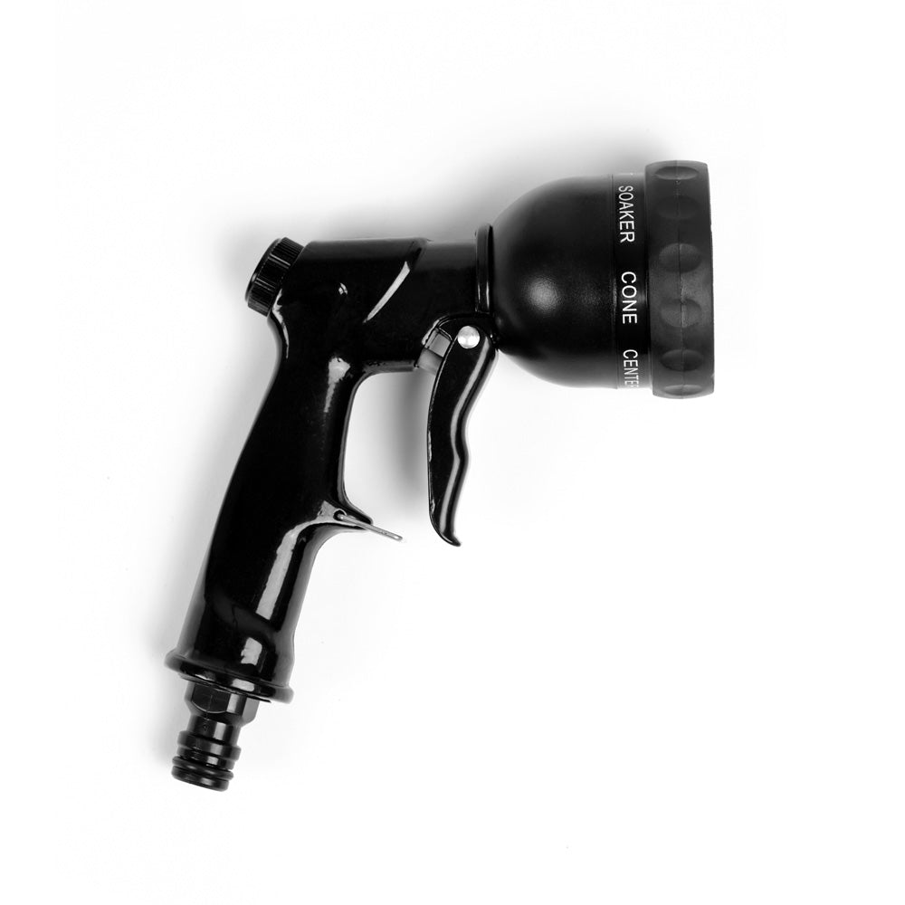 Spraygun - Deluxe - by Benson - Swedish Design. A deluxe multi-jet pistol that consist seven different spray modes. Elegant and discreet, exclusively in metal. Black.