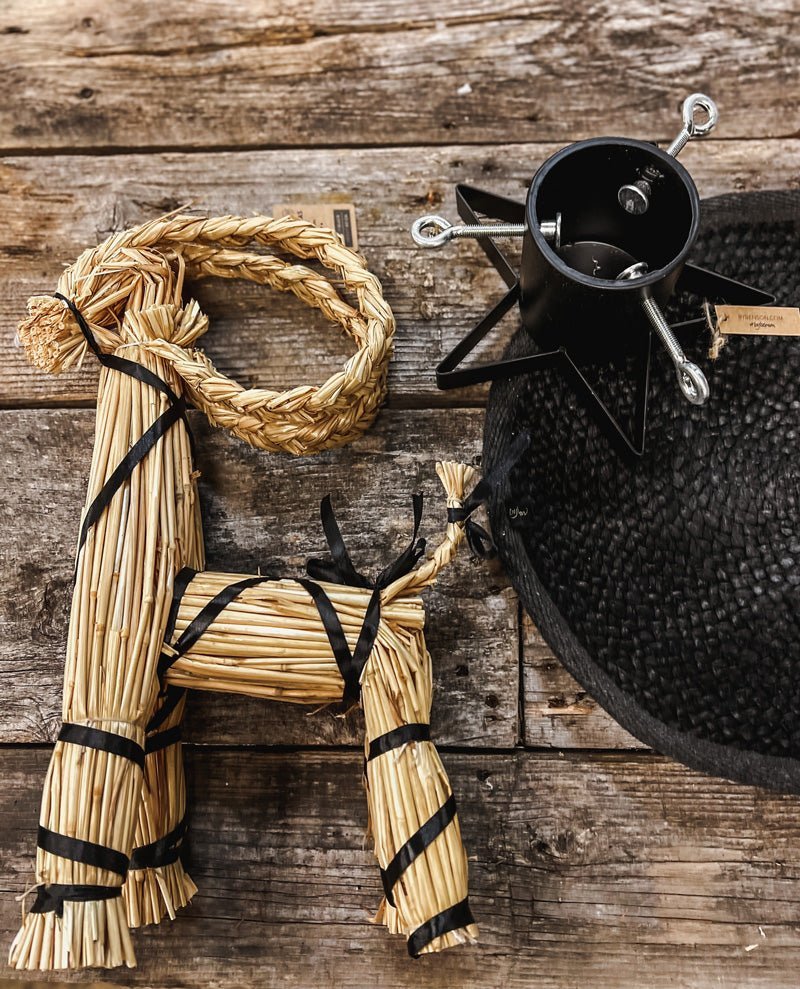 Exclusive handmade natural Christmas tree rug for mini trees